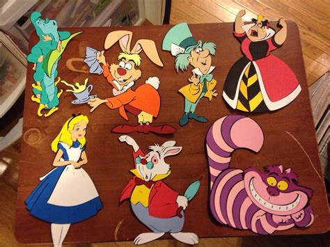 Alice in Wonderland Character Die cuts set of 7