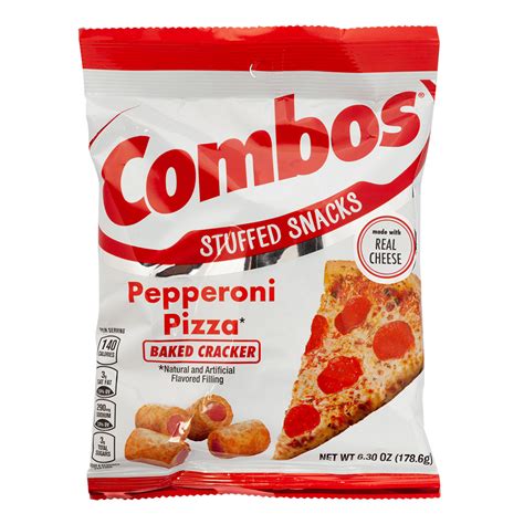 Combos Pepperoni Pizza Baked Cracker 6.3 Oz Peg Bag | Nassau Candy