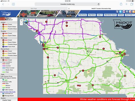 Modot Road Conditions Map – Map Of The World