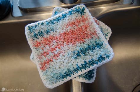 Two-Sided Scrubby Dishcloth Free Crochet Pattern