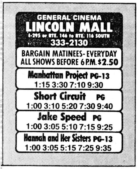 Lincoln Mall Cinemas in Lincoln, RI - Cinema Treasures