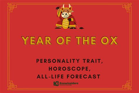 Year of Ox: Personality Traits, Horoscope, Forecast - Chinese Zodiac ...