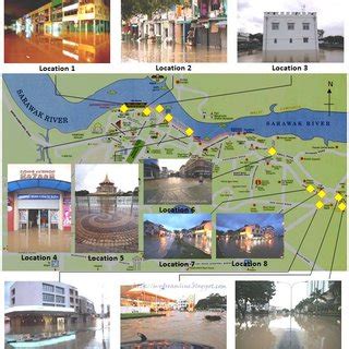 KUCHING CITY MAP AND PHOTOS SHOWING EXTENT OF FLOODING IN VARIOUS... | Download Scientific Diagram