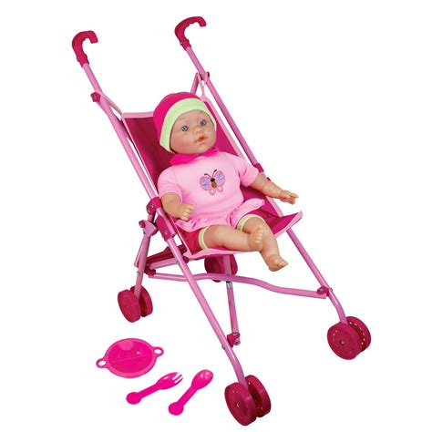 Lissi Doll Umbrella Stroller Set with 16" Baby Doll - Walmart.com - Walmart.com