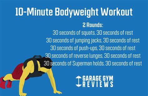 9 Simple, Fast 10-Minute Workouts | Garage Gym Reviews