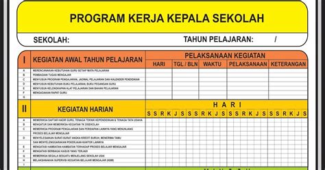 Program Kerja Kepala Sekolah SD, SMP, SMA Terbaru - Bimbel Sekolah