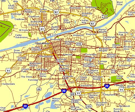 City Map of Tuscaloosa