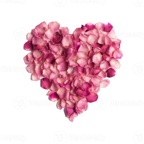 Free Heart from rose petals. 22149327 PNG with Transparent Background