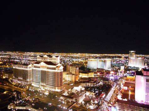 Vegas at night from the Eiffel Tower Paris Resort. Windy and cold but so worth the views ...