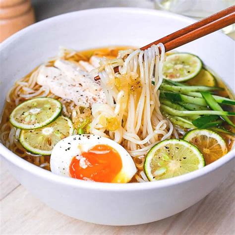 Chilled Chicken and Citrus Somen Noodle Soup - Sudachi Recipes