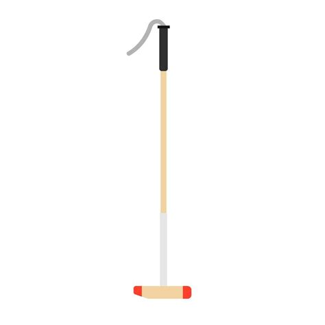 Polo mallet horse sport game vector icon. Club equestrian wooden stick jockey. Equipment element ...