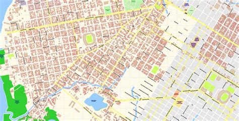 Asuncion Paraguay Map Vector Exact City Plan detailed Street Map ...