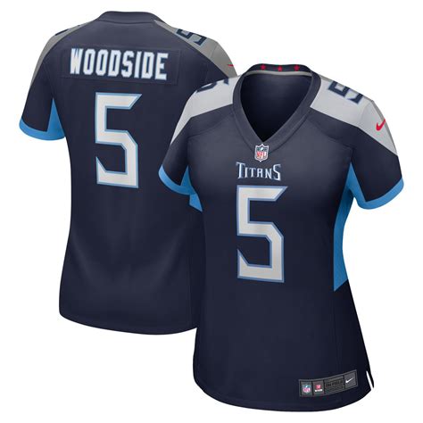 Logan Woodside Tennessee Titans Women's Game Jersey - Navy