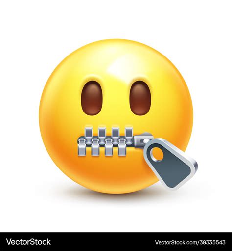 Zip mouth emoji Royalty Free Vector Image - VectorStock