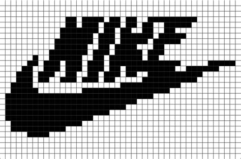 Nike Pixel Art | Easy pixel art, Pixel art templates, Pixel art