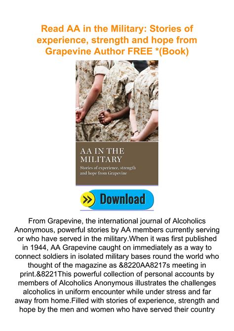 Read AA in the Military: Stories of experience, strength and hope from ...