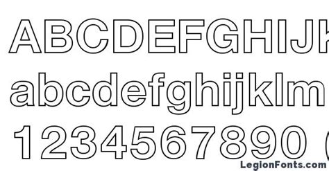 Helvetica LT 75 Bold Outline Font Download Free / LegionFonts