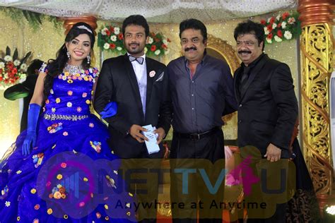 Director R Pandiarajan Son Prithvirajan Weds Akshaya Wedding Reception Images | 225111 | Movie ...