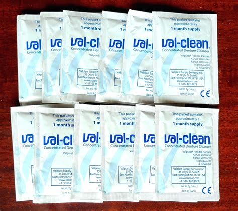 One Year Supply Valplast - ValClean Concentrated Denture Cleanser, 12 ...