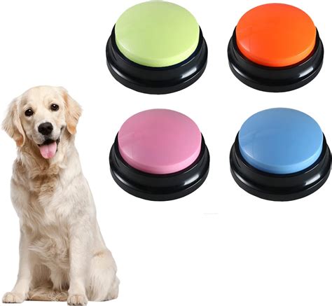 Liuyoyo 4Pcs Voice Recording Button Recordable Dog Talking Buttons Set ...