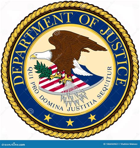 Seal US Department of Justice Editorial Stock Photo - Illustration of ...