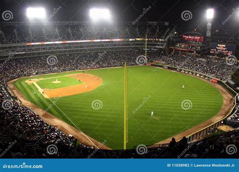 Major League Baseball Stadium At Night Editorial Photography - Image: 11058982