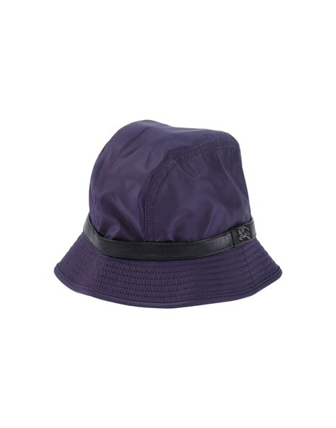 Burberry Synthetic Hat in Purple for Men - Lyst