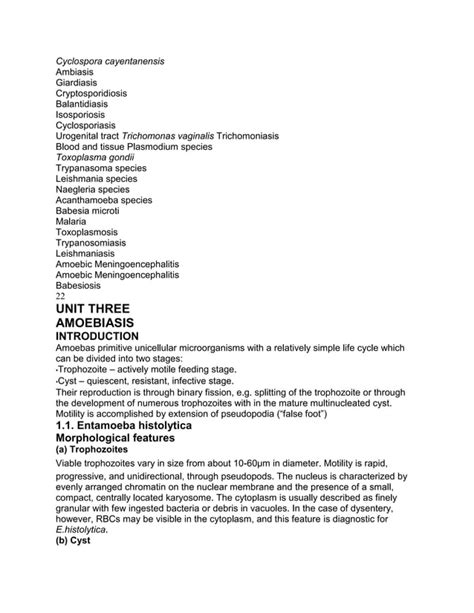 Lecture notes parasitology 2