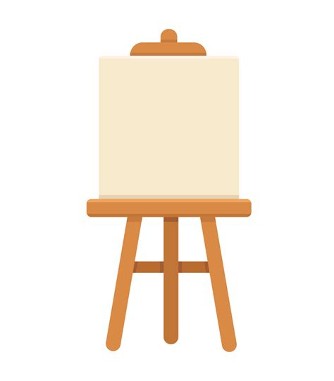 Wooden easel with blank canvas 12224945 PNG