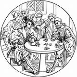 Vintage 16Th Century Gambling coloring Page  Free Printable Coloring Pages sketch template