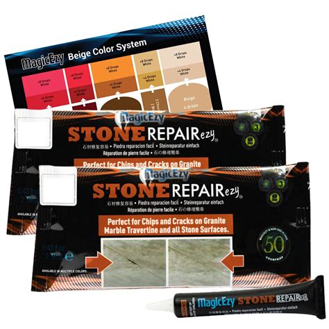 Buy Black, White, Clear Stone Repairezy - Mix and Match Epoxy Granite Repair Filler for Grained ...