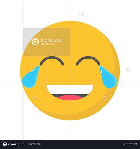 Face with Tears of Joy Emoji Animated Icon download in JSON, LOTTIE or MP4 format