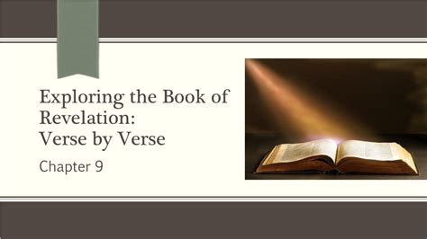 Exploring the Book of Revelation: Verse by Verse Chapter 9 CHAPTER 9 - DocsLib