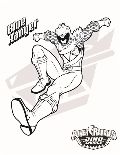 Blue Power Rangers Coloring Pages