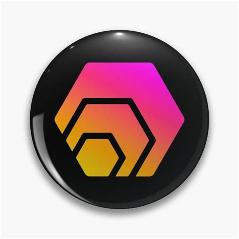 "HEX Crypto Hexagon Logo" Pin by misdememeor | Redbubble