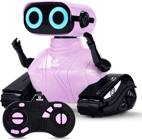 Amazon.com: RC Robot Toys for Girls, Remote Control Robot Toy, LED-Eyes, Funny Sounds, ALLCELE ...