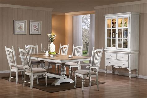 Hollyhock Distressed White Dining Table from Homelegance (5123-96 ...