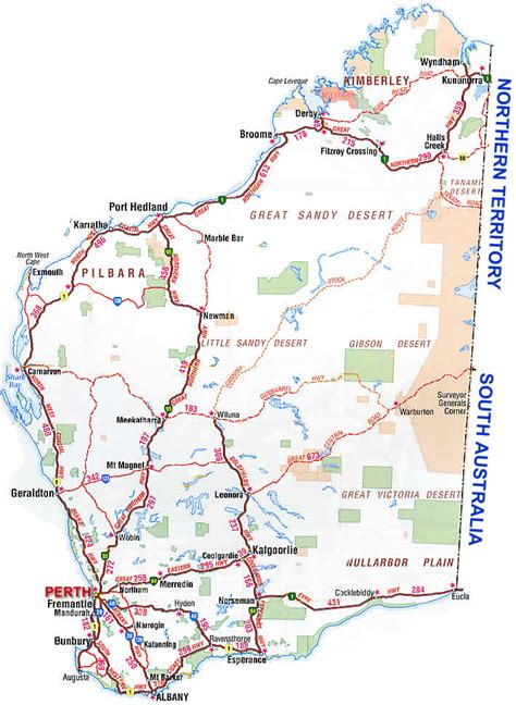 Western Australia Road Map