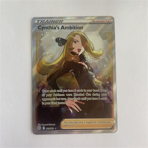 Pokemon TCG Trainer Cynthia's Ambition Full Art Trainer 169/172 Brilliant Stars