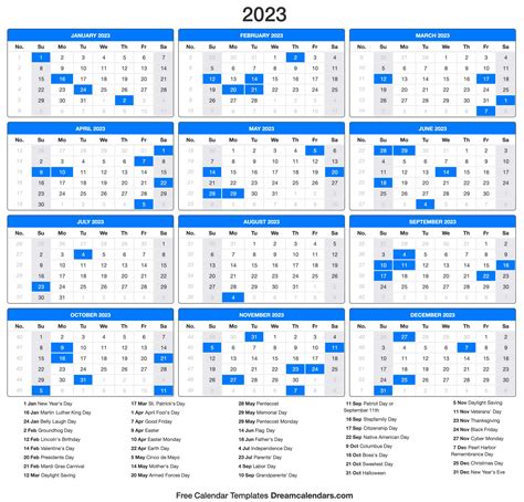 2023 calendar - australia calendar 2023 free printable pdf templates | free printable calendar ...