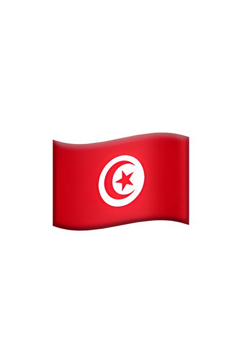 Tunisia Flag Emoji: Red and White National Symbol