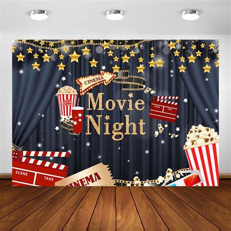 Buy Avezano Cinema Movie Night Backdrop Drive in Movie Night Theme Birthday Party Photography ...