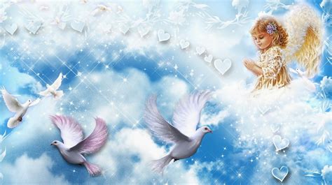 Beautiful Christmas Angels Desktop Wallpaper - WallpaperSafari