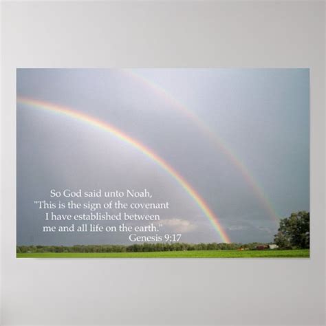 God's Promise to Noah in the Rainbow Poster | Zazzle.com