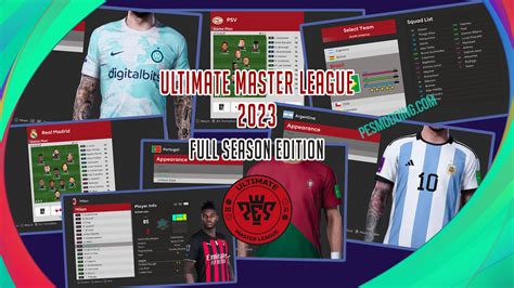 PES 2021 Patch: Ultimate Master League 2023 Full Season Edition