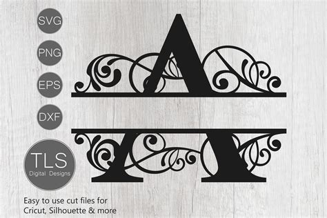 Letter A Split Monogram SVG, Split Monogram svg, Letter A cricut By TLSDigitalDesigns ...