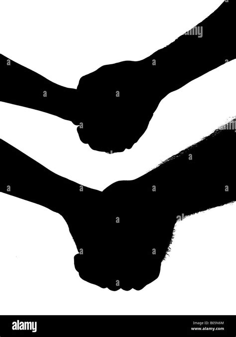 Silhouette of People Shaking Hands Model Released Stock Photo - Alamy