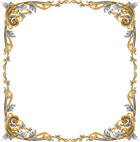 Picture Flower Painted Frame Ornament Hand Vector Transparent HQ PNG Download | FreePNGImg