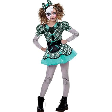 Creepy Doll Dress Costume for Girls, Extra Large, with Accessories ...