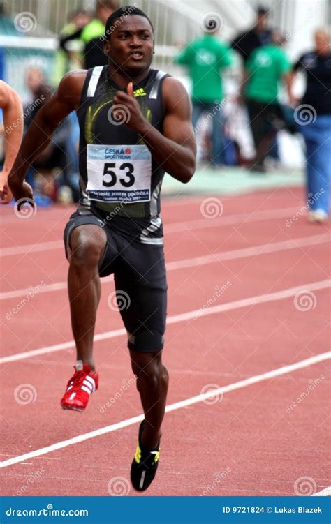 Steve Mullings at 100 Meter Race Editorial Stock Image - Image of ...